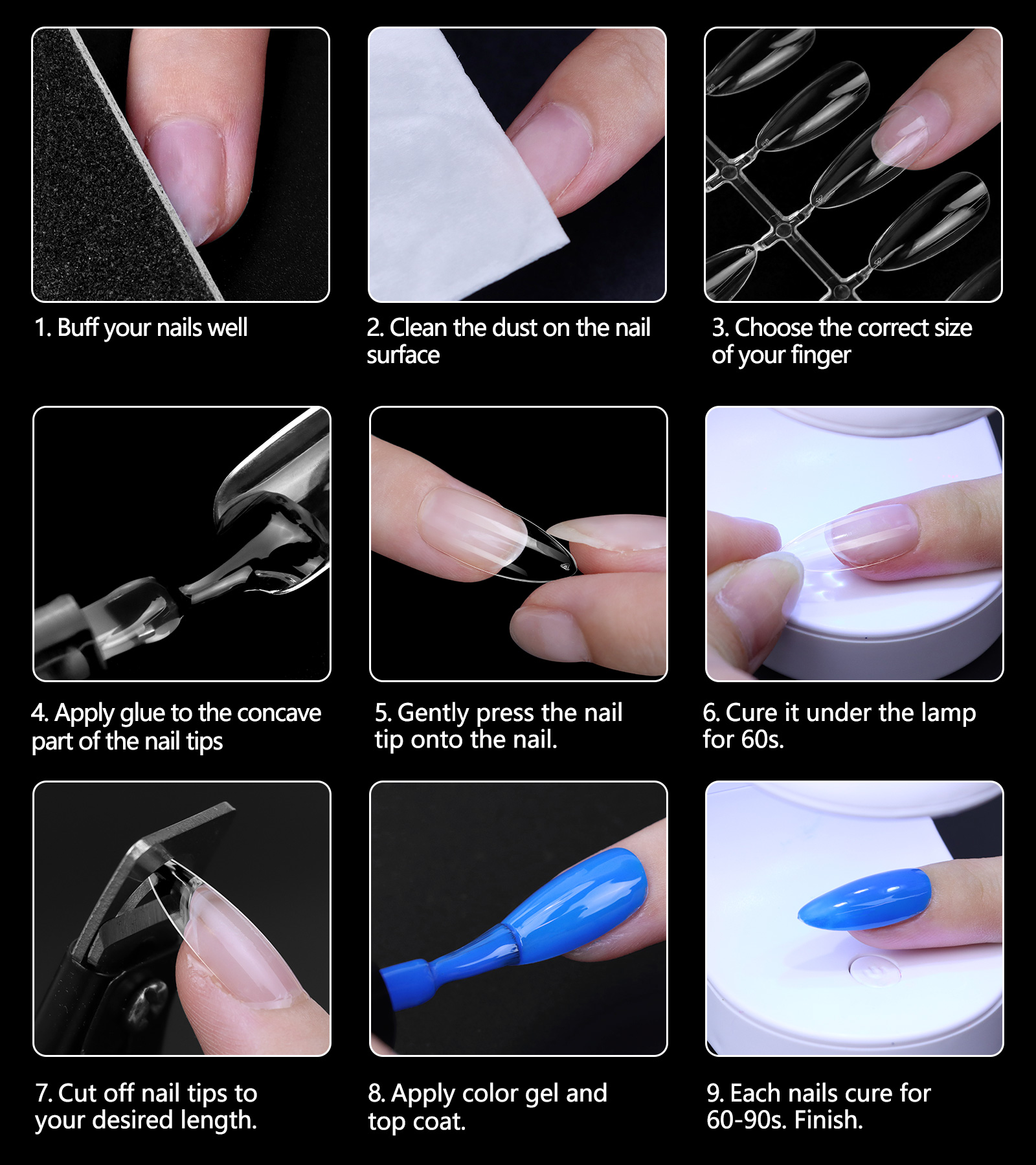 Yevyo Gel X Nail Tips - Thumbnail 4